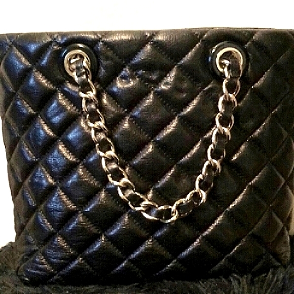 ♠ KATE SPADE Black & Gold-tone Quilted Leather Purse Preloved **** - Picture 9 of 12